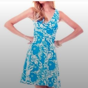 Lilly Pulitzer Shianne Knit Tunic Dress in Ariel Blue Tide Pools - XL
